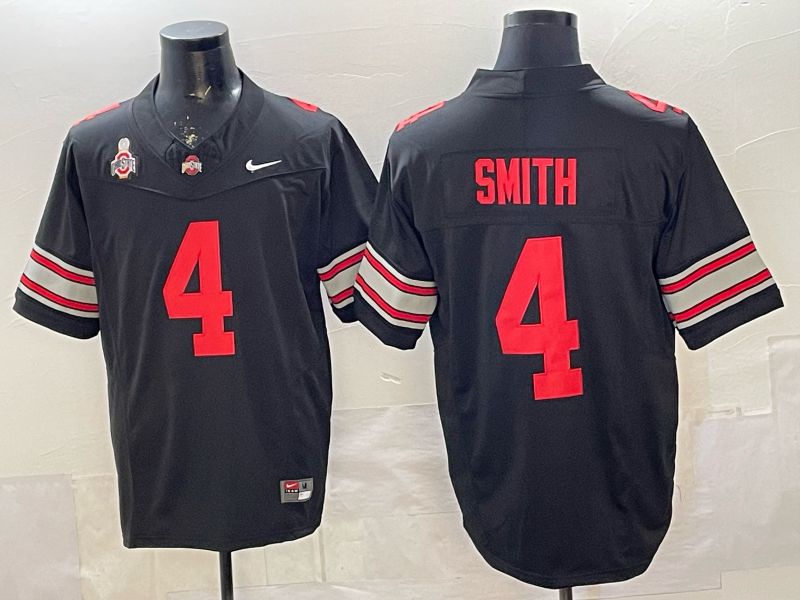 Men Ohio State Buckeyes #4 Smith Black Nike 2026 NCAA Jersey->ncaa teams->NCAA Jersey